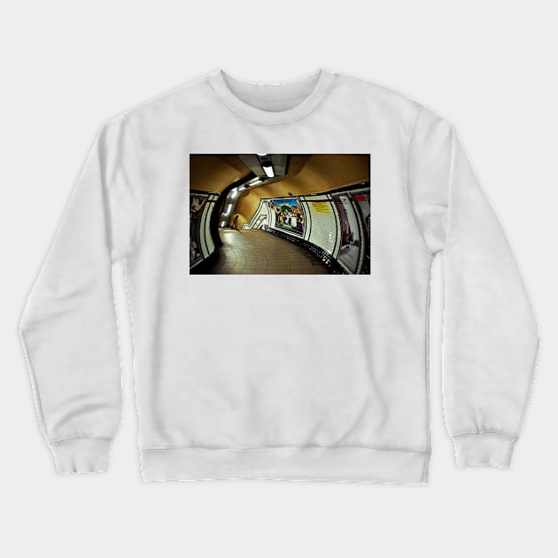 Empty London Underground Station England Crewneck Sweatshirt by AndyEvansPhotos